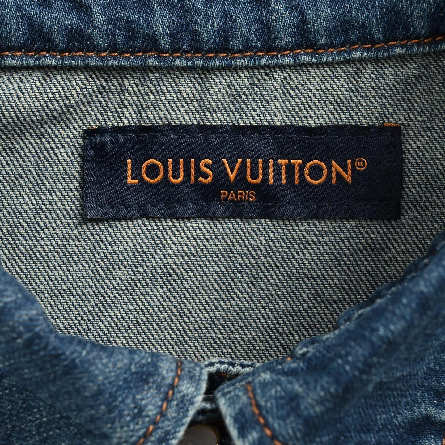 Louis Vuitton/Louis Vuitton Paris catwalk style denim blue short-sleeved shirt